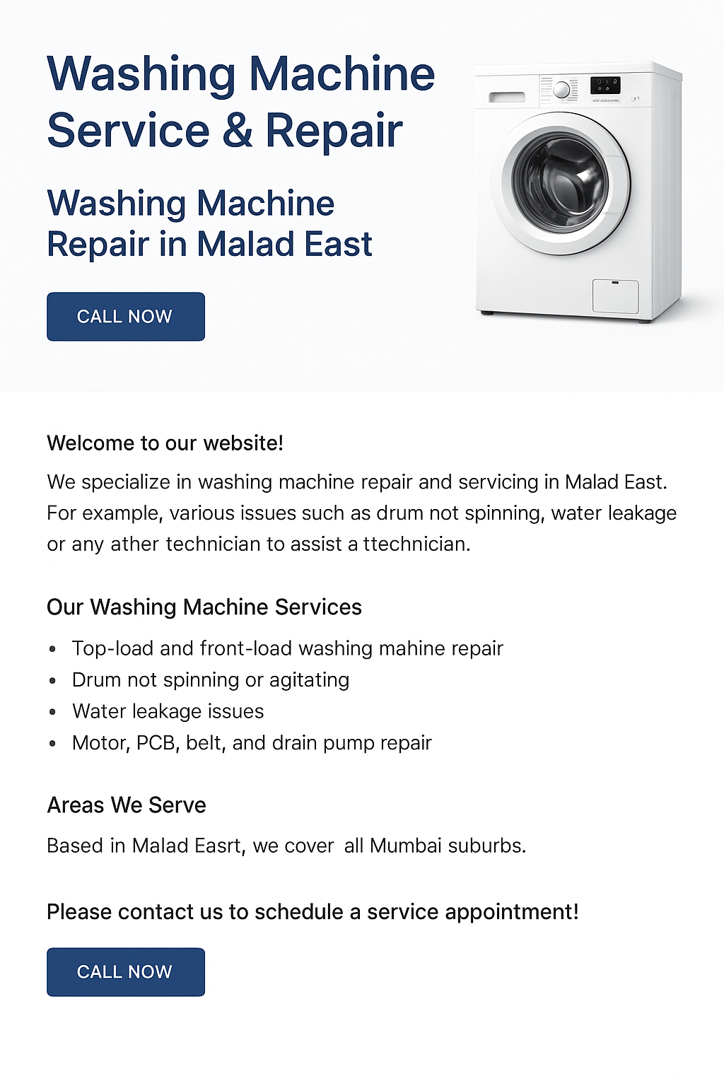 washing machine Repair Service